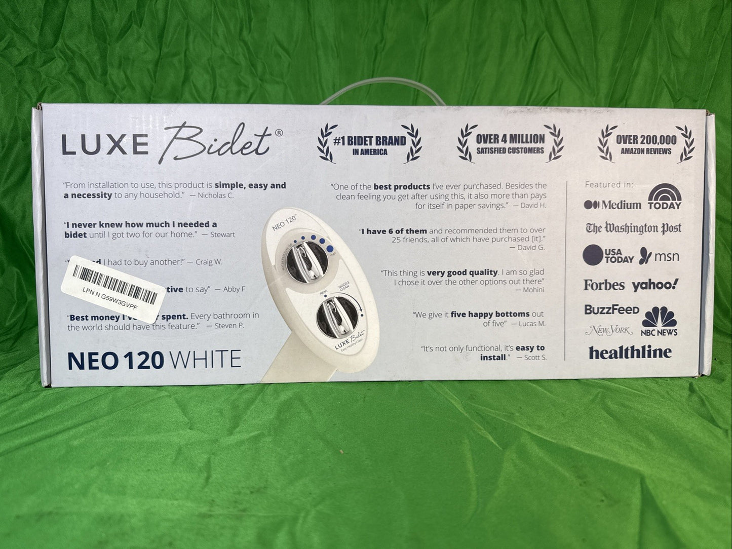 LUXE Bidet NEO 120 - Self-Cleaning Nozzle, Fresh Water Non-Electric Bidet