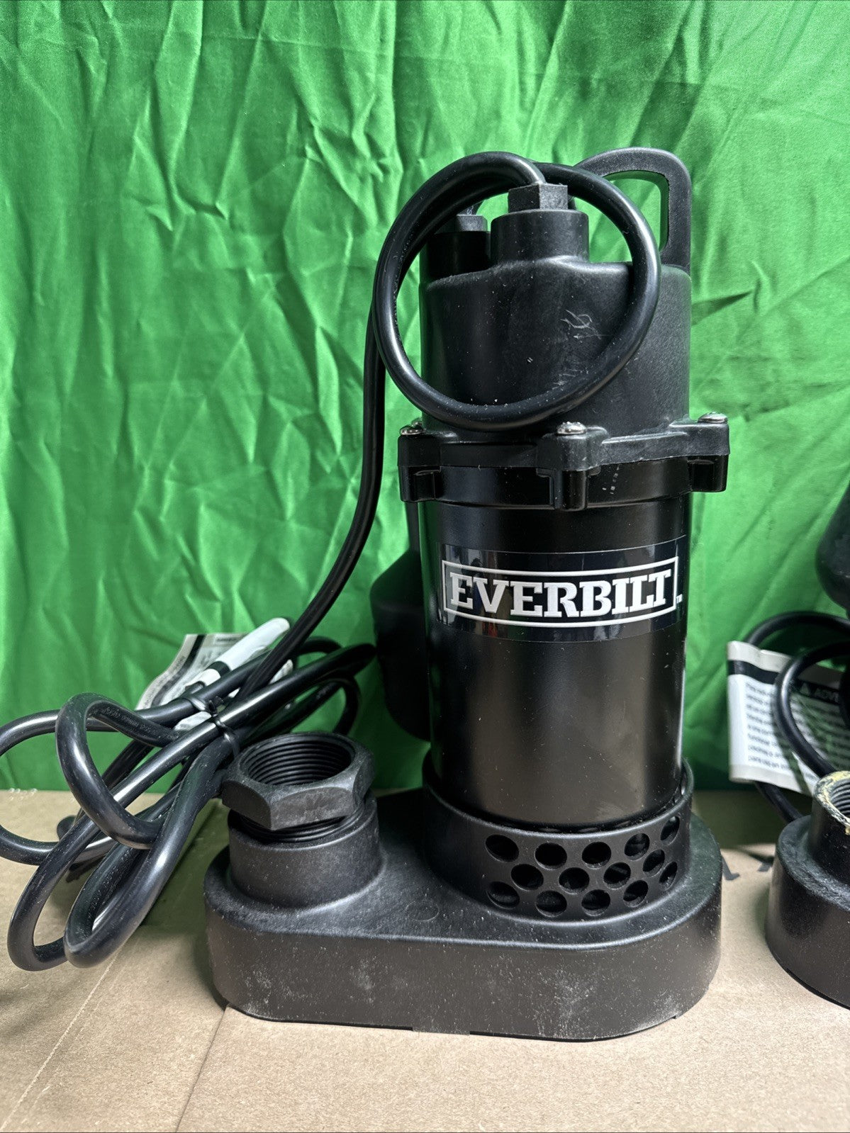 Everbilt 1/4 HP Aluminum Sump Pump w/ Tether Float Switch HDSP25W USED TESTED—-