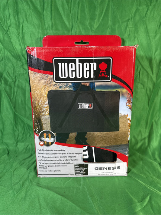 Weber Griddle Cover for Genesis 400 Series Griddle, Full-Size Storage Bag Black