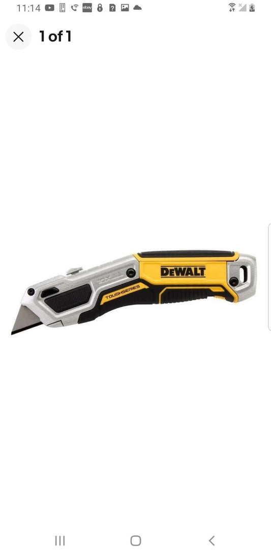 DeWalt Toughseries 2.40 in. Sliding Utility Knife Black/Yellow 2-pack