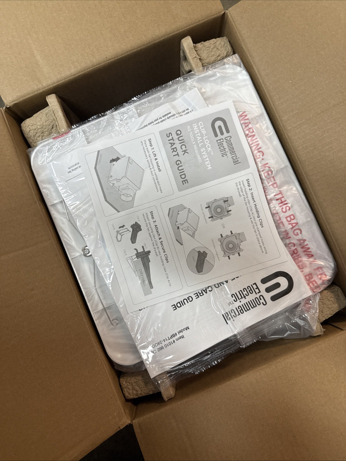 Commercial Electric 110 CFM 1.5 Sone Bathroom Exhaust Fan with Humidity Sensing