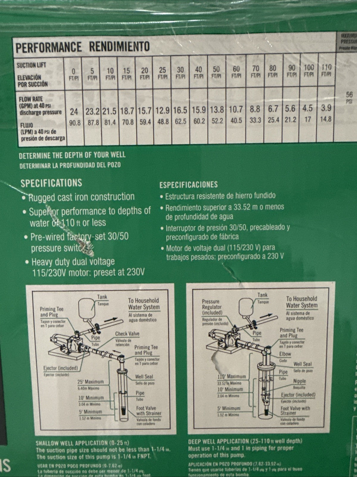 Everbilt 1 HP Professional Convertible Jet Pump NEW OPEN BOX