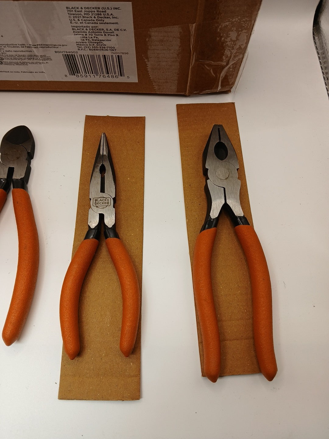 (4 pack) BLACK+DECKER Plier Set,  (BDHT84002)