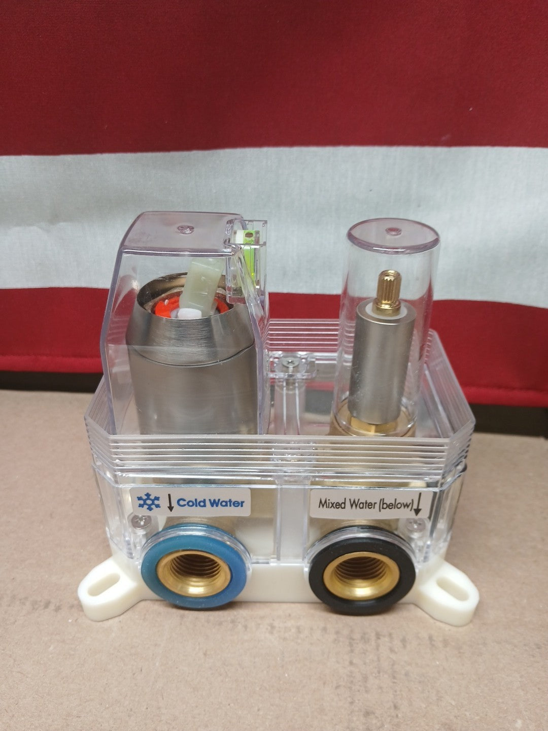 ELLO&ALLO Shower Faucet Set Mixing Valve and Trim Kit Brushed Nickel, Rainfall W