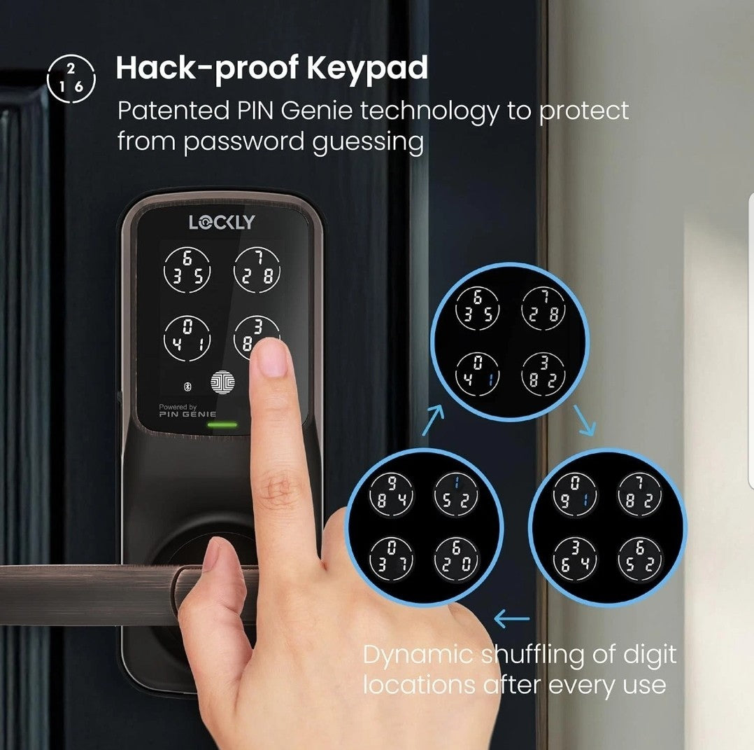 Secure Plus Bluetooth Smart Door Lock, Keyless Entry with PIN Genie® Digital ...