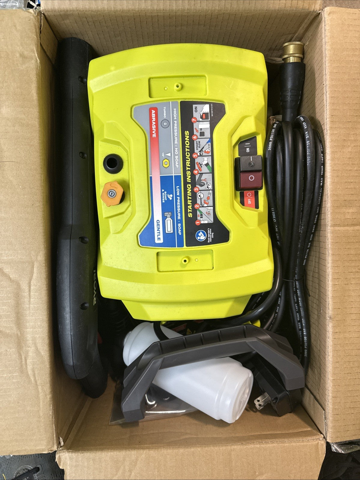 Ryobi 1800 PSI 1.2 GPM Cold Water Electric Pressure Washer RY141802 EXCELLENTCND