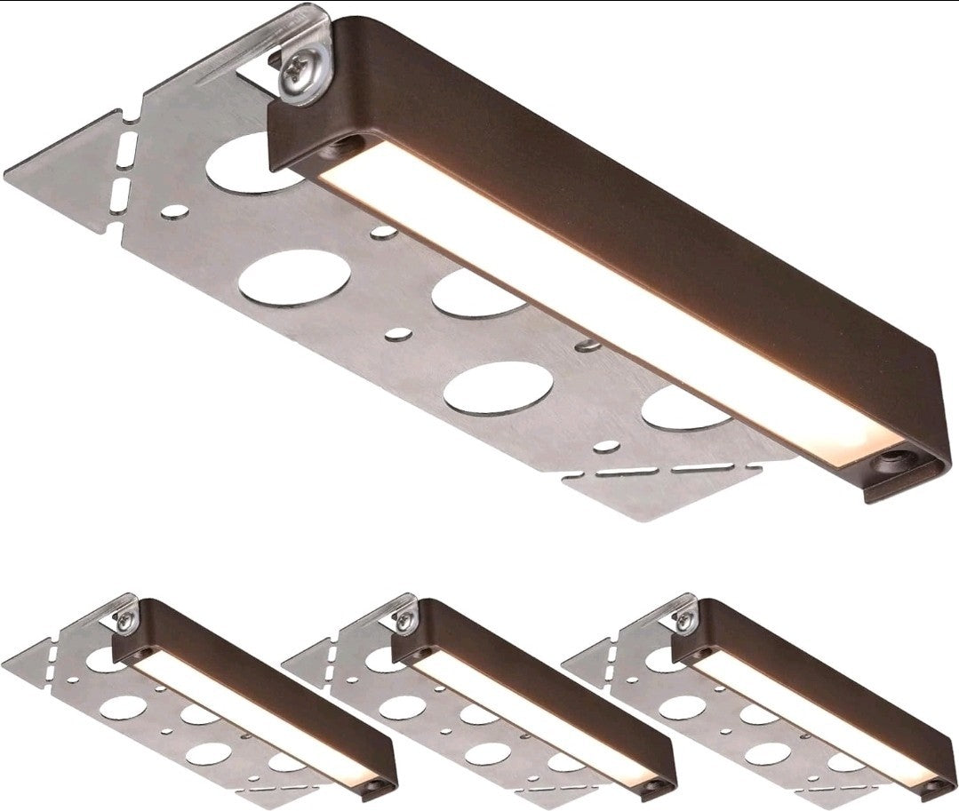 4 Pack LEONLITE 7 Inch LED Hardscape Lighting, Update Retaining Wall Lights, LED