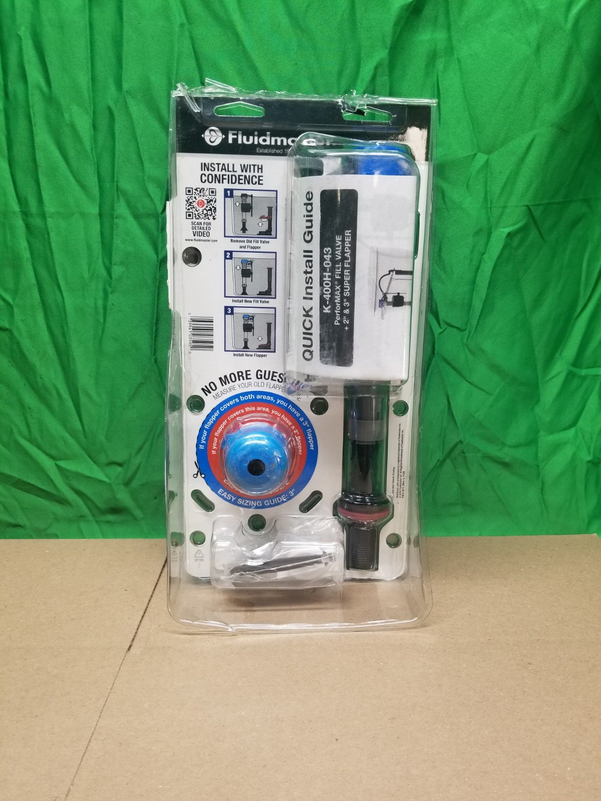 Fluidmaster Fill Valve + 2” & 3” Super Flapper Kit K-400H-043