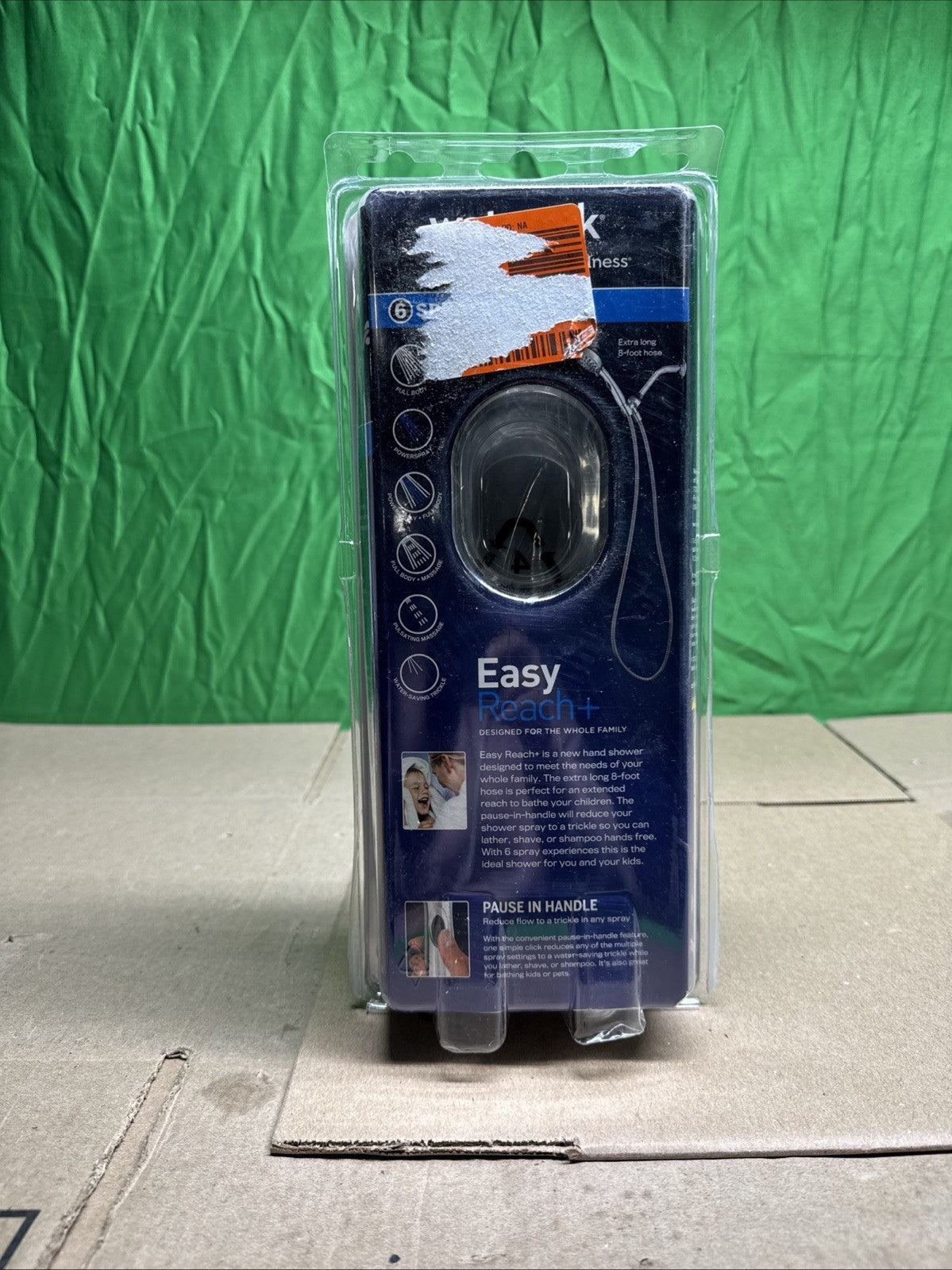 Waterpik 6-Spray 4.8 in. Wall Mount Handheld Adjustable Shower Head. Chrome