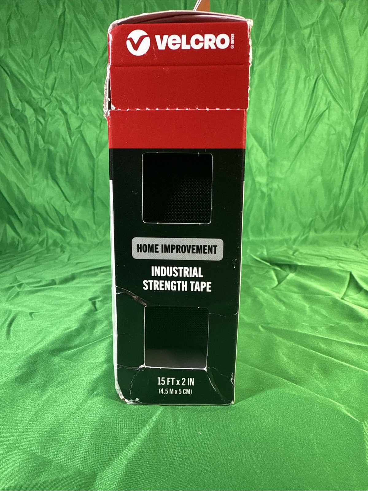 VELCRO Heavy Duty Tape 15Ft x 2In | Industrial Strength | Strong Adhesive, Black