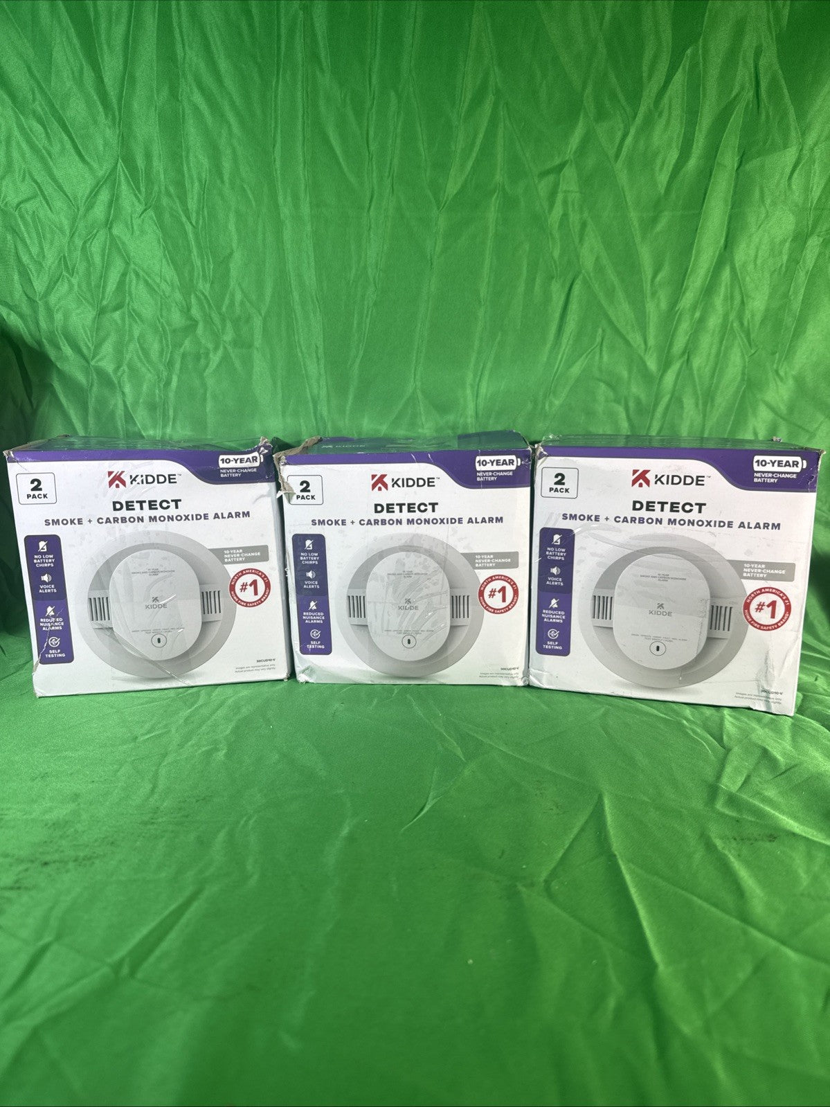 2-PACK Kidde Smoke & Carbon Monoxide Detector 10yr Battery Model: 30CUD10 NEW OB