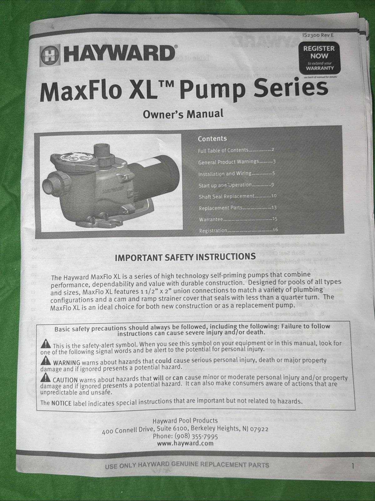 Hayward W3SP2307X10 MaxFlo XL Pool Pump, 1 HP NEW OPEN BOX