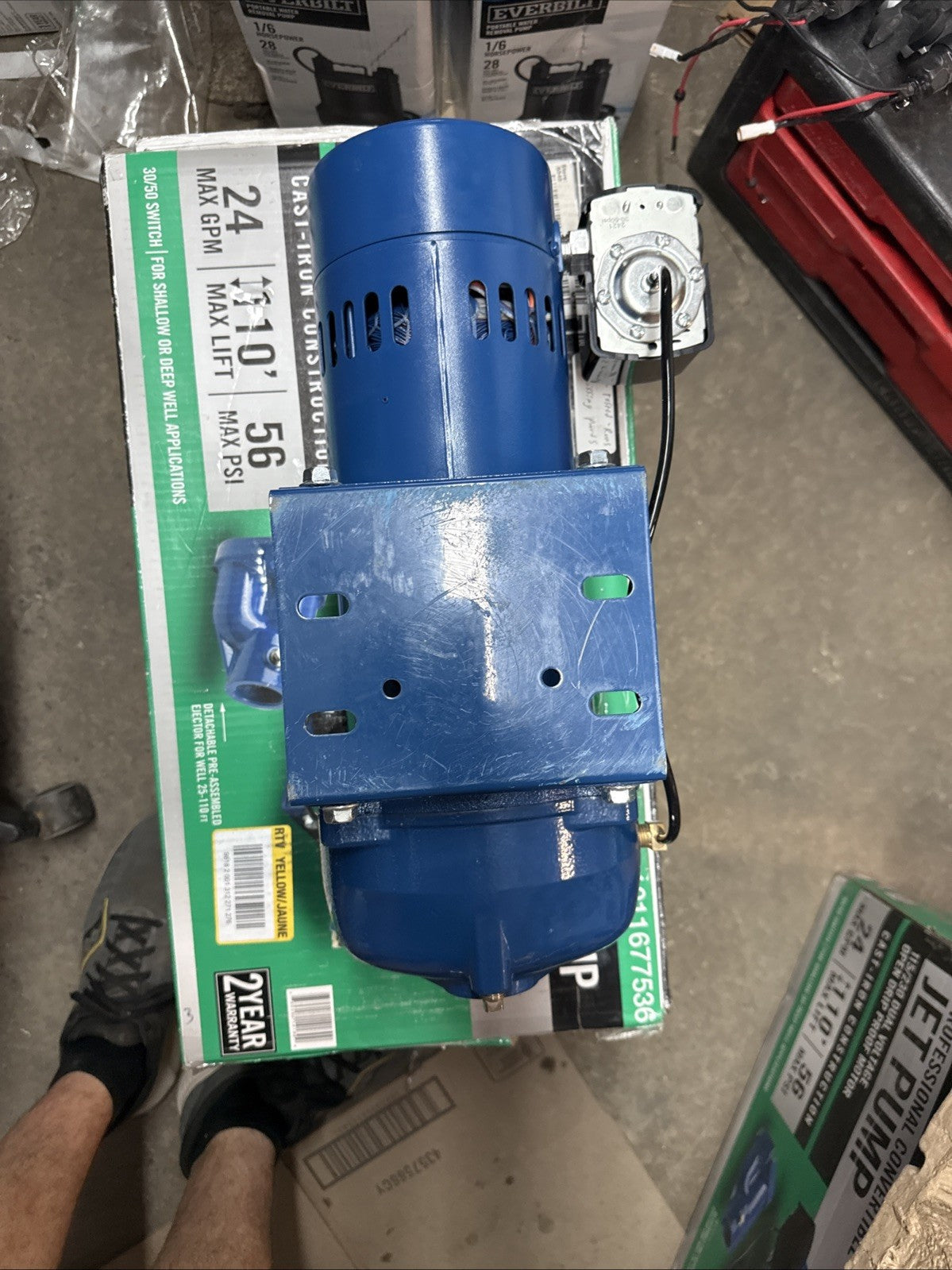 Everbilt 1 HP Professional Convertible Jet Pump *for Parts* Read Description**