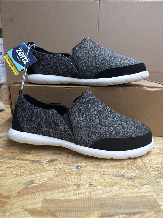 Isotoner Signature Men's Zenz Sport-Knit Indoor/Outdoor Slippers Black 13