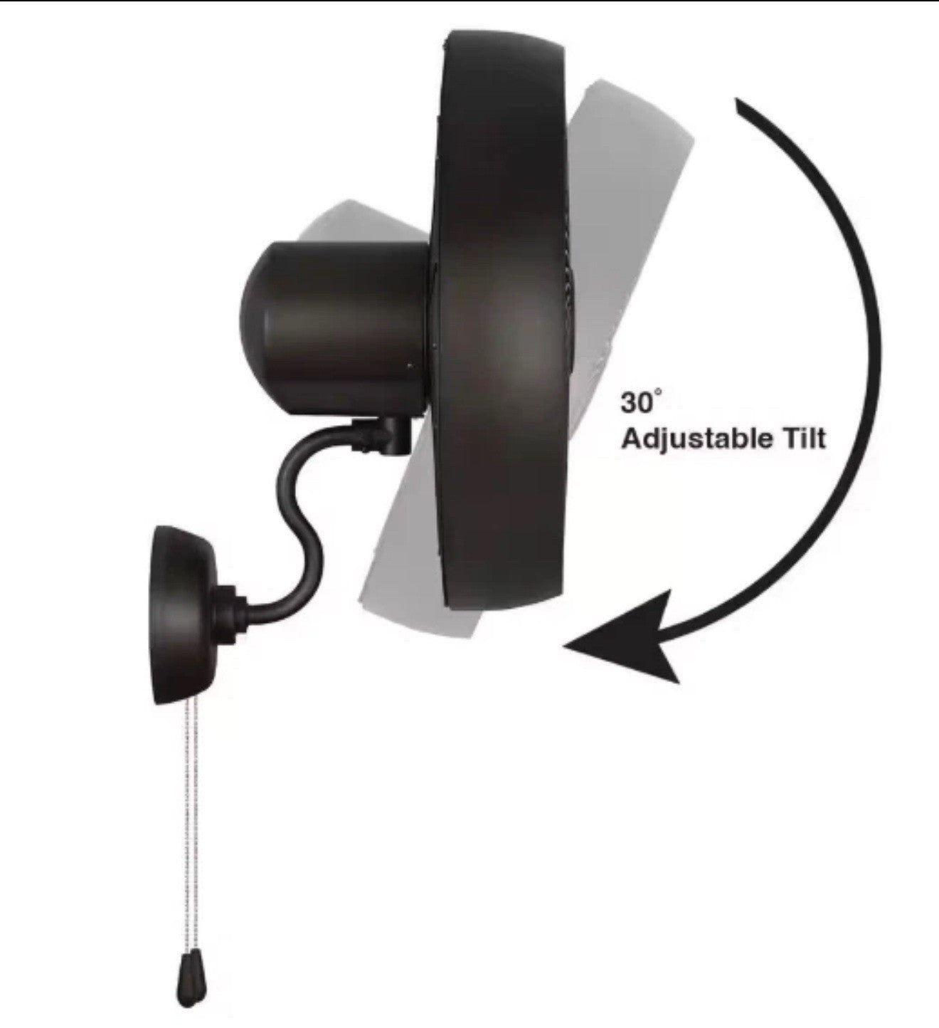 Hampton Bay 18 in. 3 Speed Oscillating High Velocity Flat Bronze Wall Mount Fan