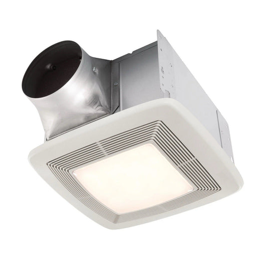 Broan QT130LE 130 CFM 1.5 Sone Ceiling Mounted Bathroom Exhaust - White