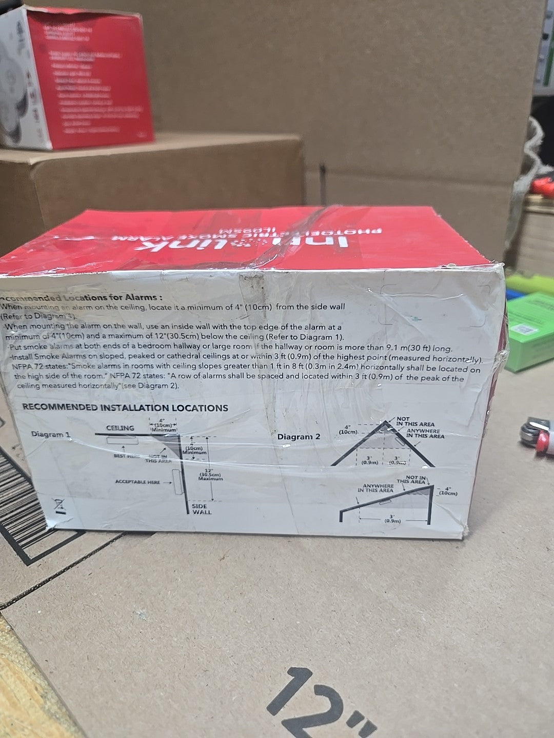 Innolink Smoke Detector Alarms 4-Pack IL09SM | Hardwired w/ 9V Backup