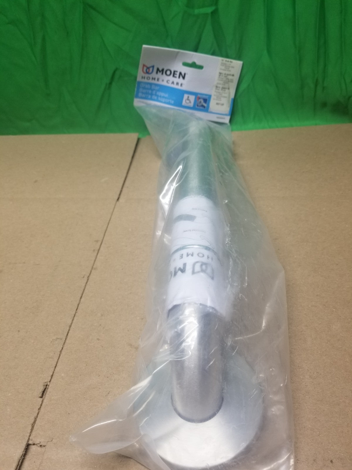 MOEN Home Care 12" Peened Concealed Screw Grab Bar Stainless Steel R8712P NEW