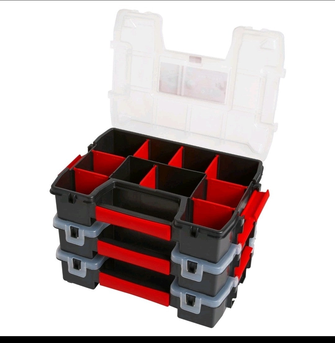 CRAFTSMAN Storage Organizer Small Parts Organizer 3-Packs with 10-Compartment...