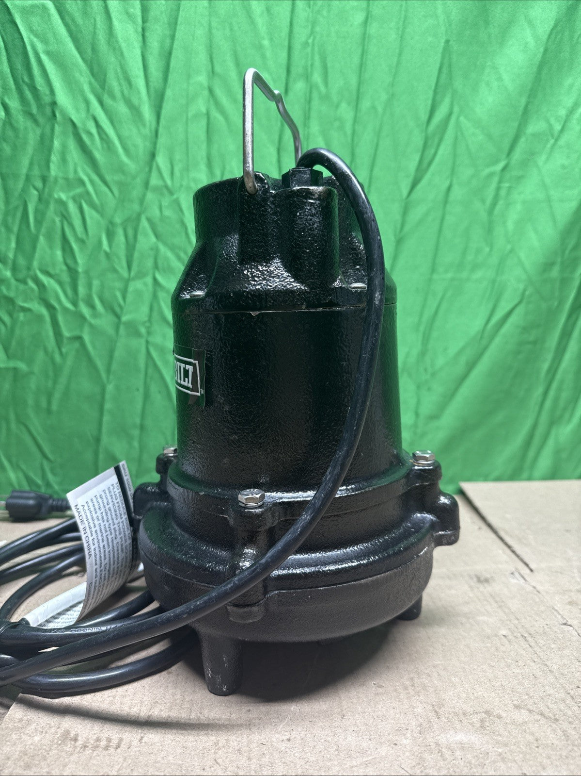 Everbilt 1/2 HP Cast Iron Sump Pump Model # HDS50 USED.