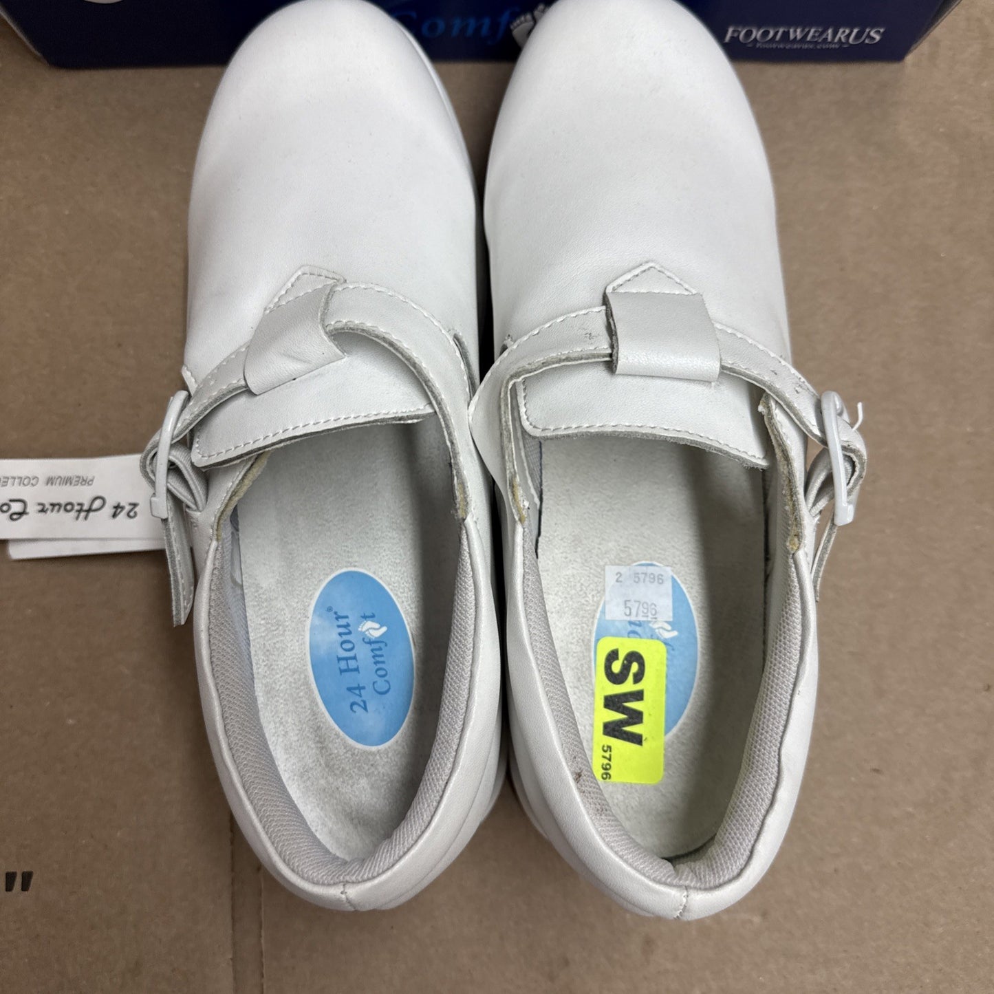 24 HOUR COMFORT Willa Women's Wide Width Leather Shoes size 7 nurse