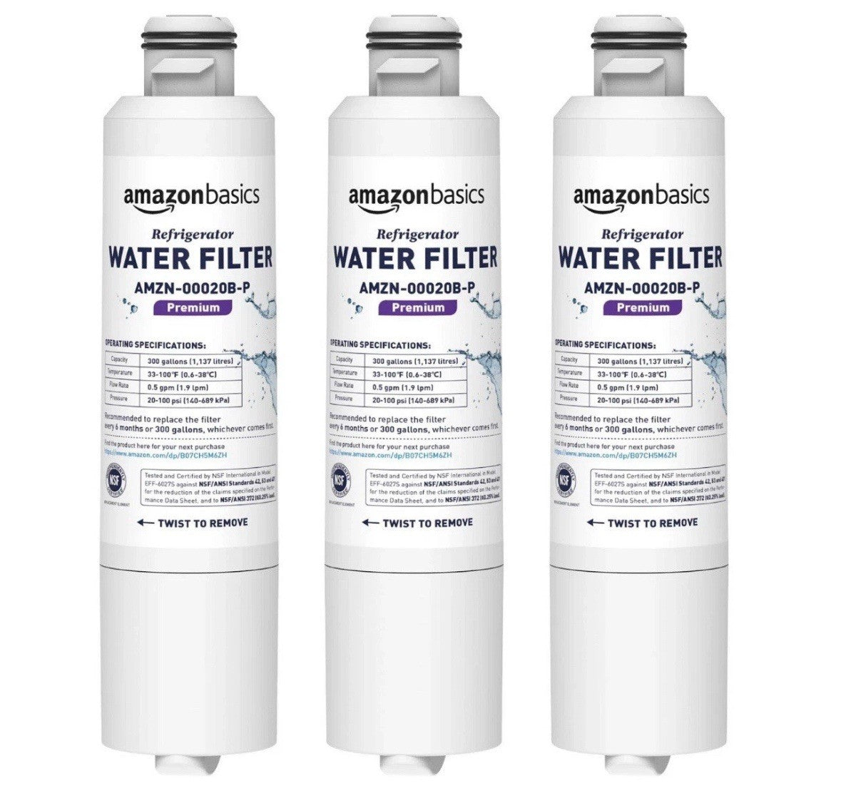 Pack Of 3 Replacement Samsung DA29-00020B Refrigerator Water Filter Cartridge