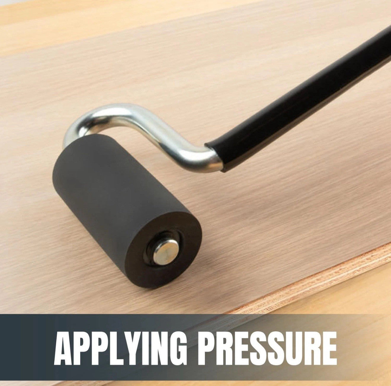 POWERTEC 71010 Long Handle J-Roller with Rubber Roller, 1-1/2-Inch by 3-Inch –