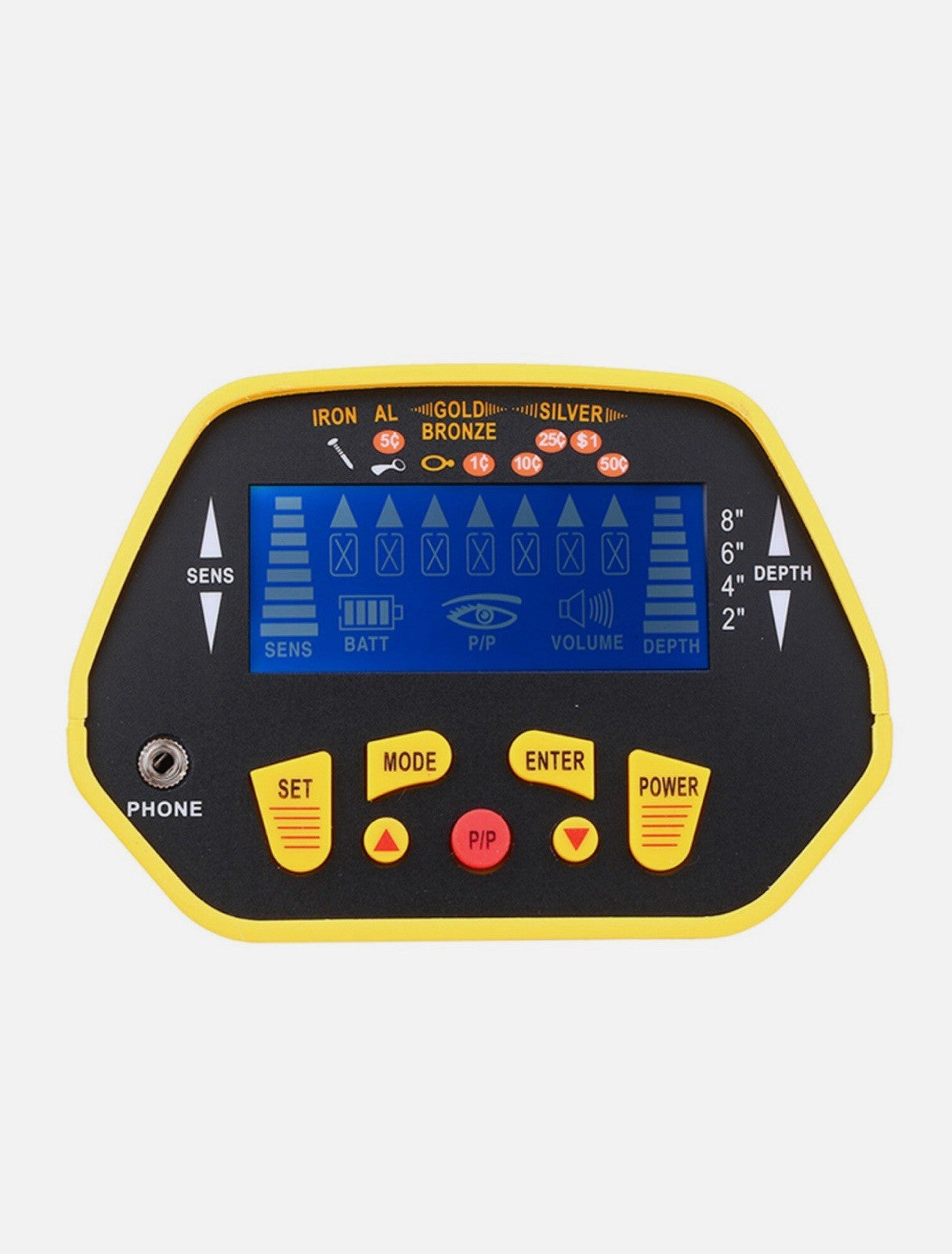 Canway OT-MD01 Metal Detector - Adjustable Digital Display, All Metal
