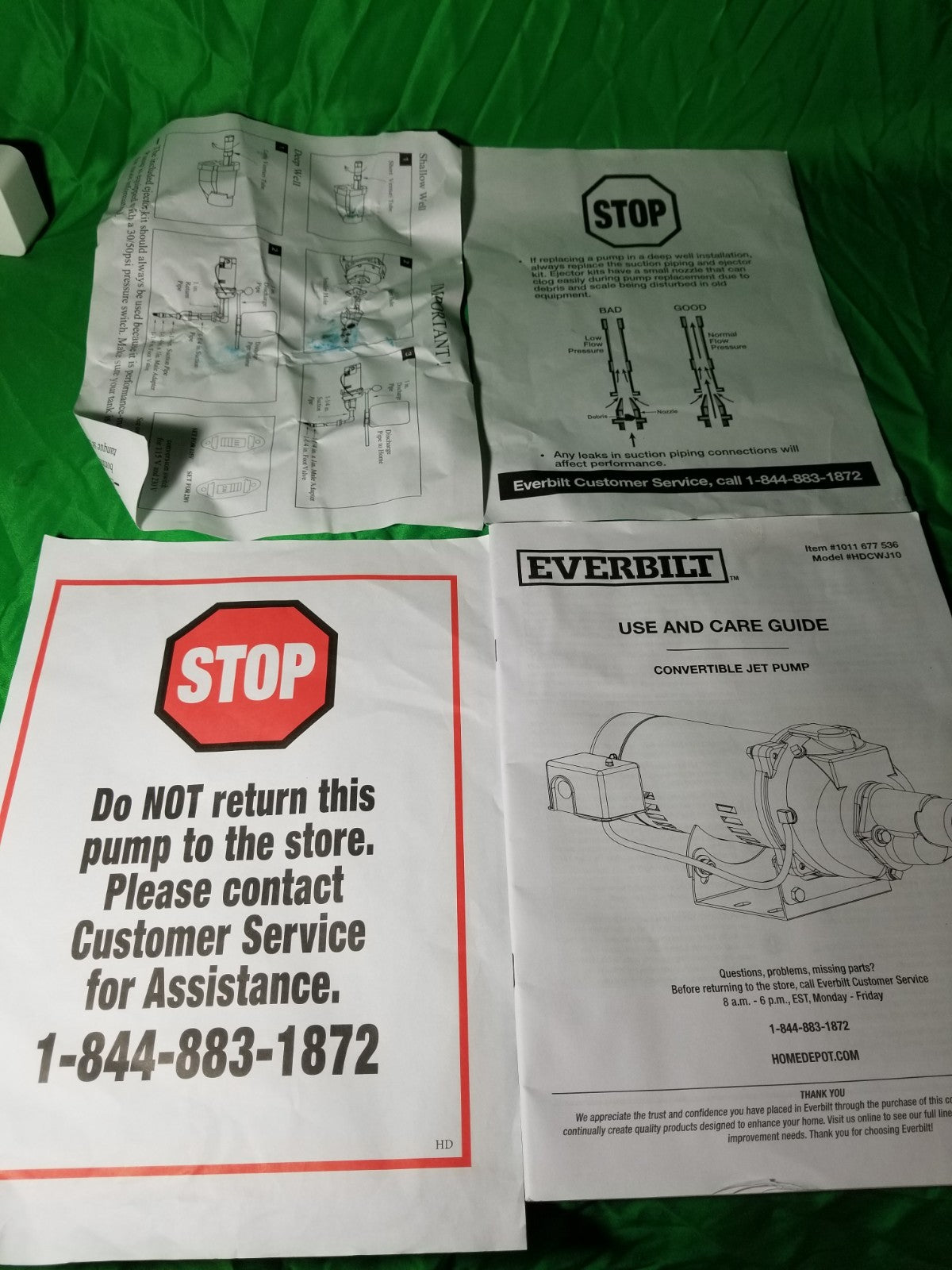 Everbilt 1 HP Professional Convertible Jet Pump NEW OPEN BOX*