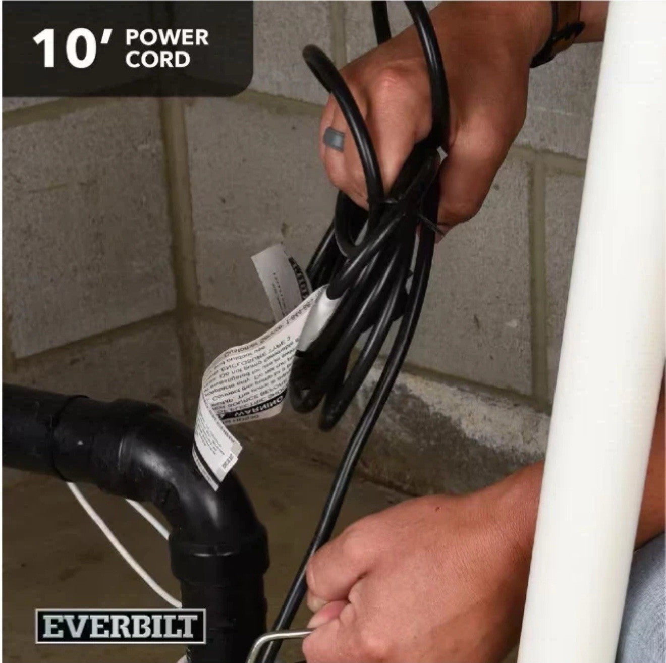 Everbilt 1/3 HP Cast Iron Submersible Sump Pump NEW open Box