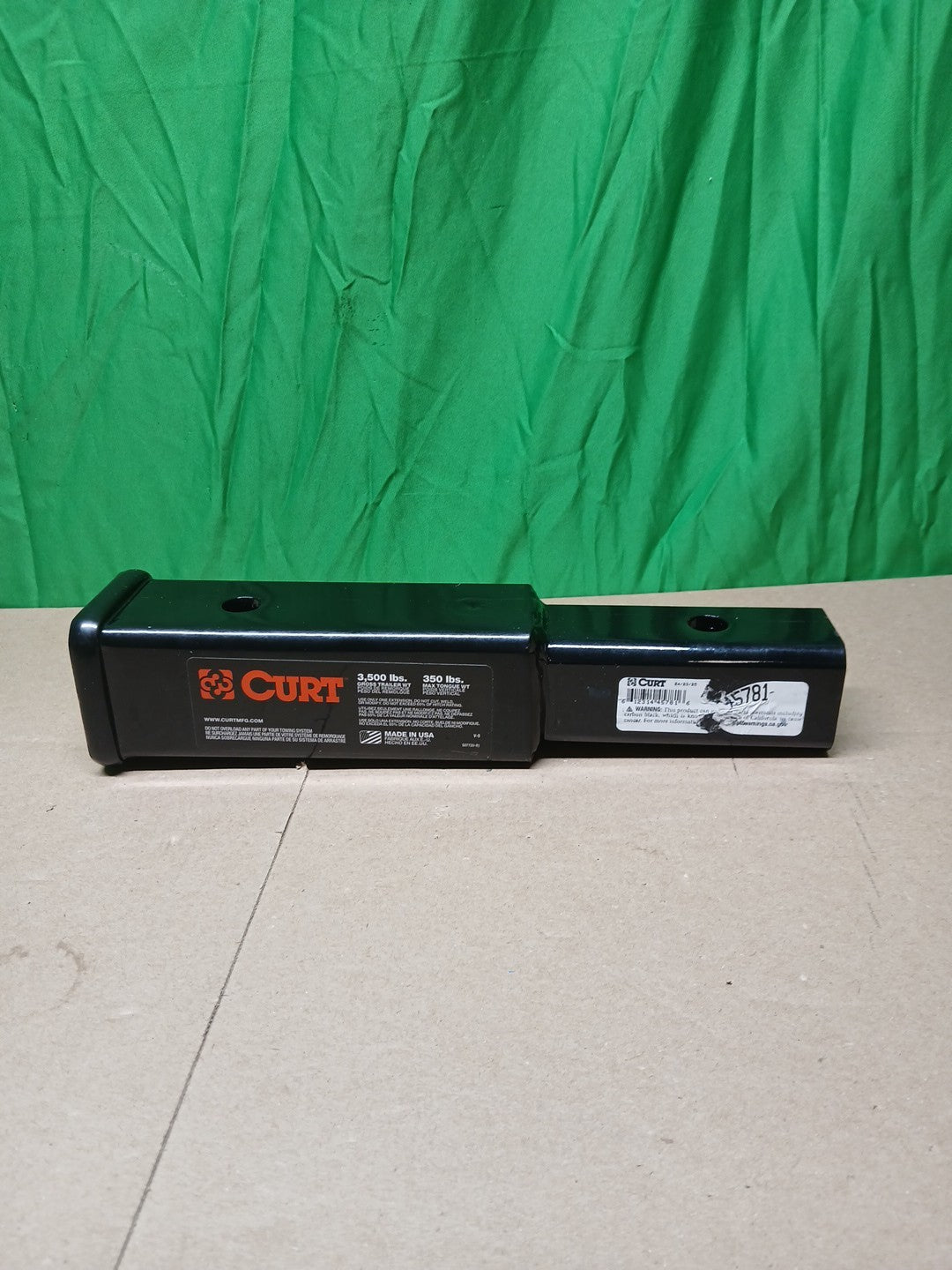 CURT Hitch Extension 8 Inch Hollow Shank Fits 2 Receiver 3.5K lbs Heavy Duty