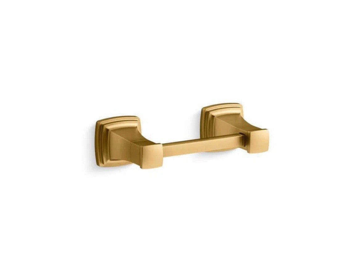 KOHLER Riff Wall Mounted Pivoting Toilet Paper Holder in Brushed Moderne Brass