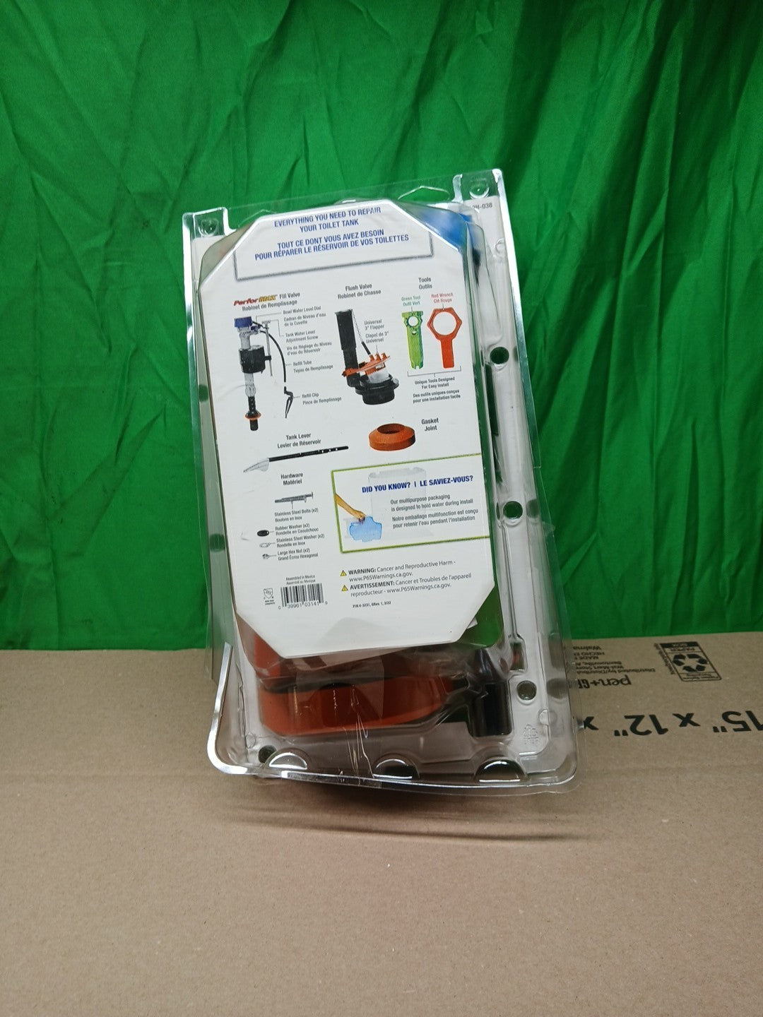 Fluidmaster Everything Toilet Repair Kit MultiColor 3 K-400H-038-T4.