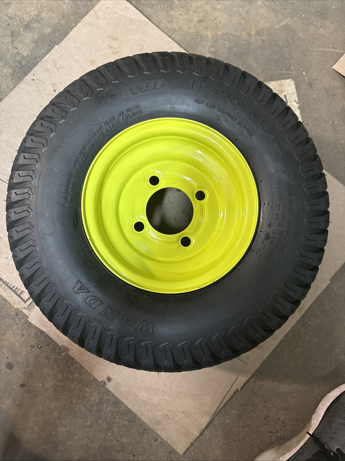 Rear Wheel And Tire For Ryobi Z54Li And Z42Li 80V  Zero Turn Lawn Mower NEW