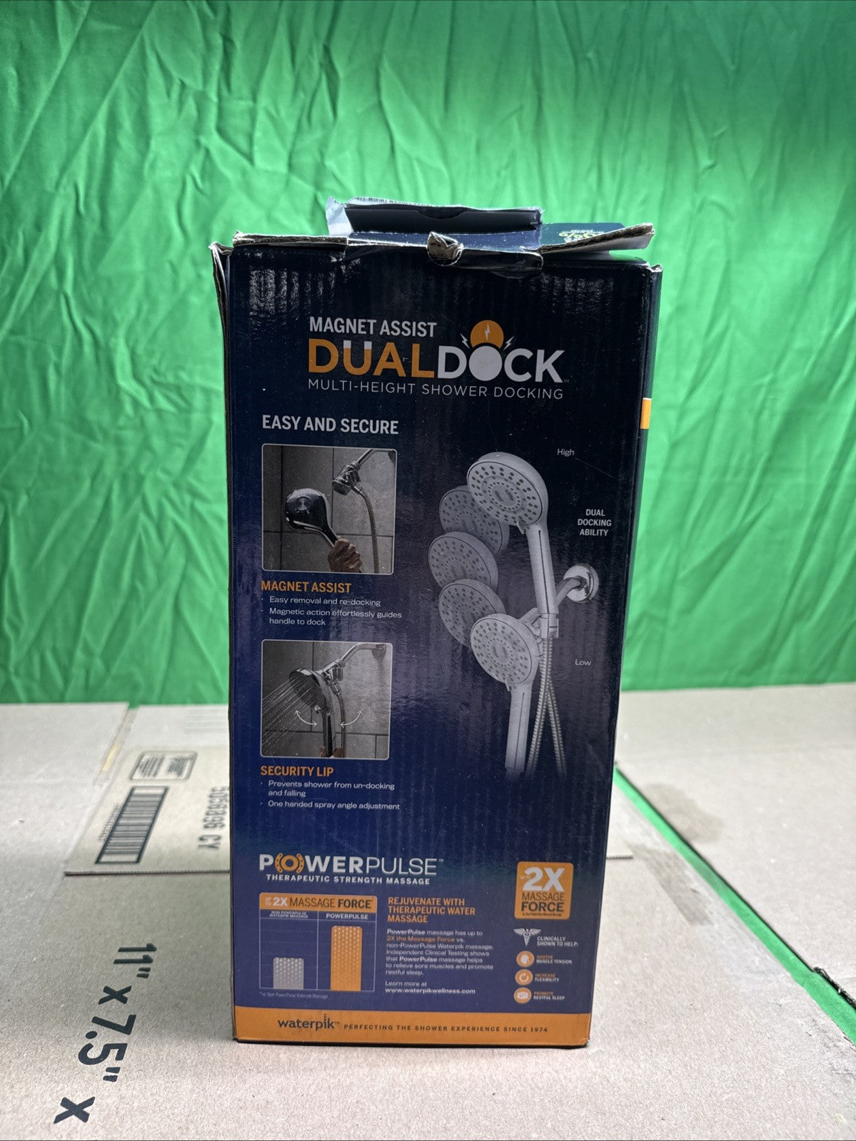 Waterpik 8-Spray Wall Mount Magnet Multi Height Handheld Shower Head 1.8 GPM