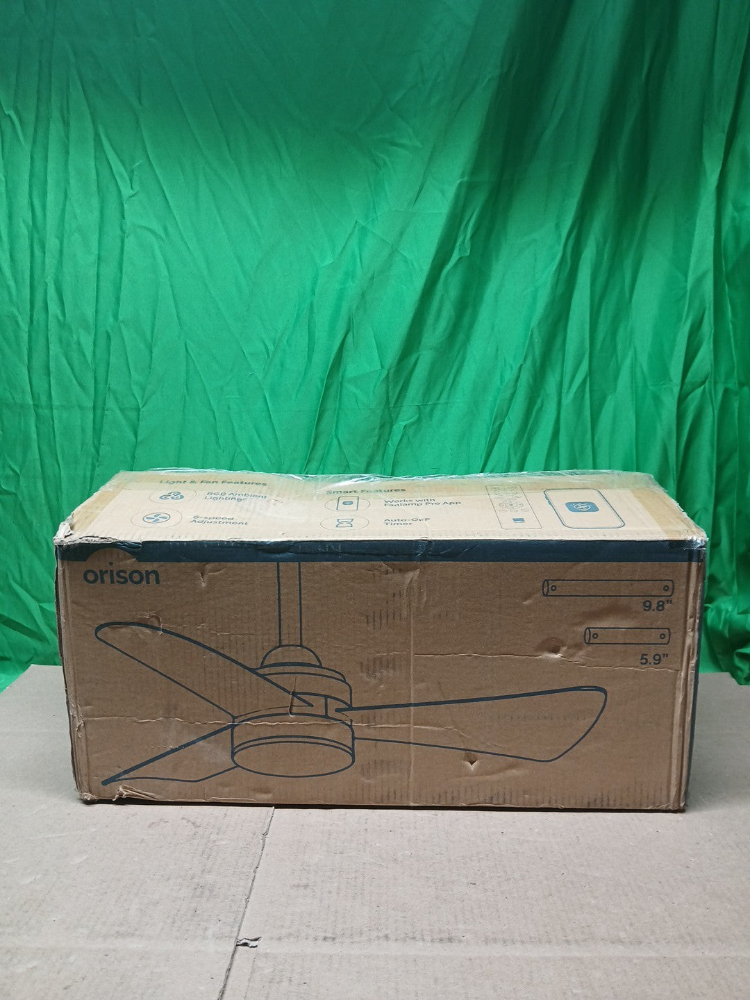 Orison 32 Inch Smart Ceiling Fans with Lights, Remote Control, Dimmable RGB LED