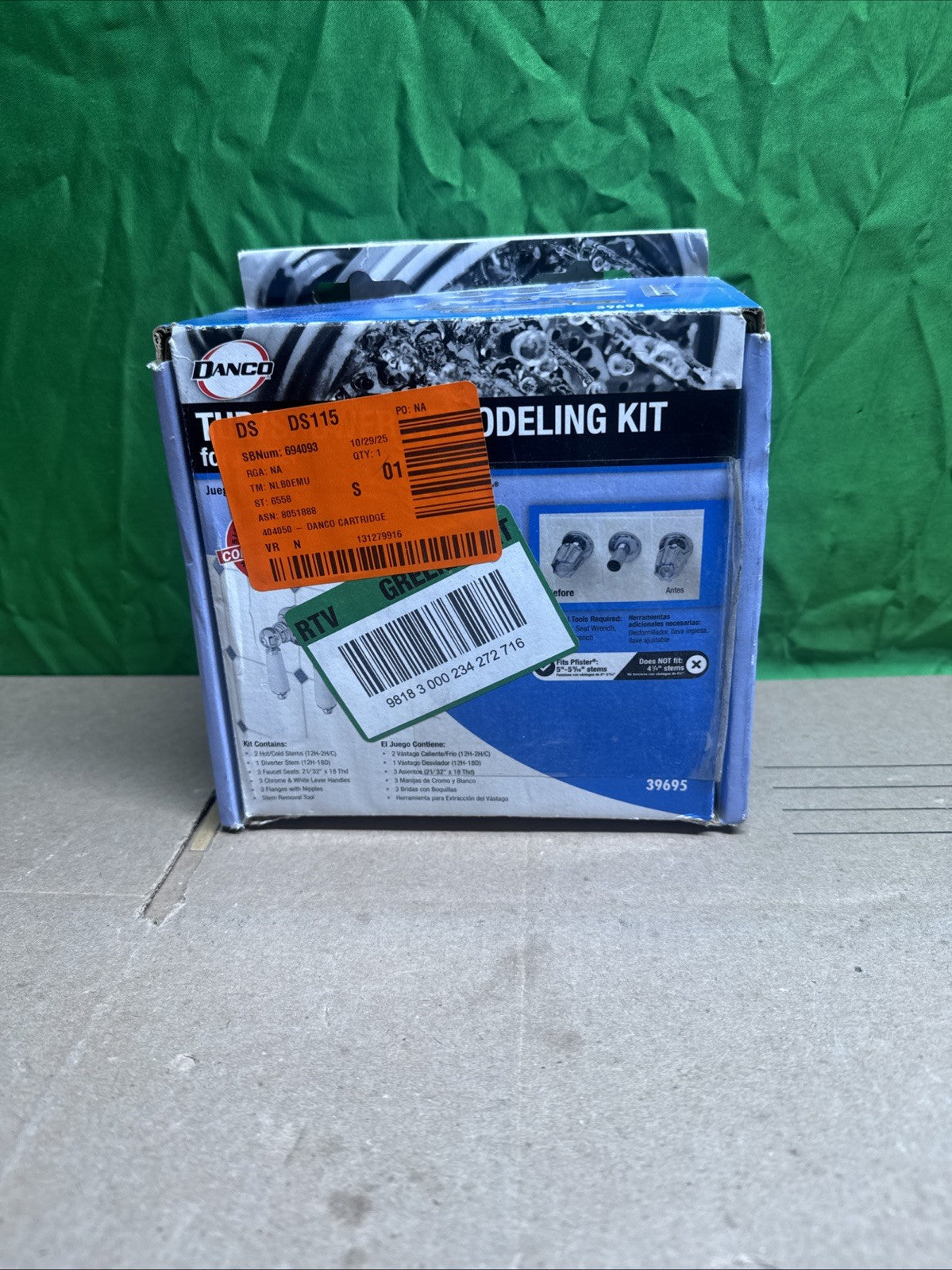 Danco Tub/Shower Remodeling Kit for Pfister - Porcelain Lever 39695