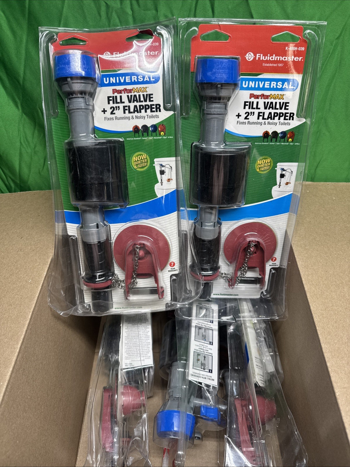 LOT OF 5 Fluidmaster PerforMAX Fill Valve and 3-Inch Flapper Toilet Repair