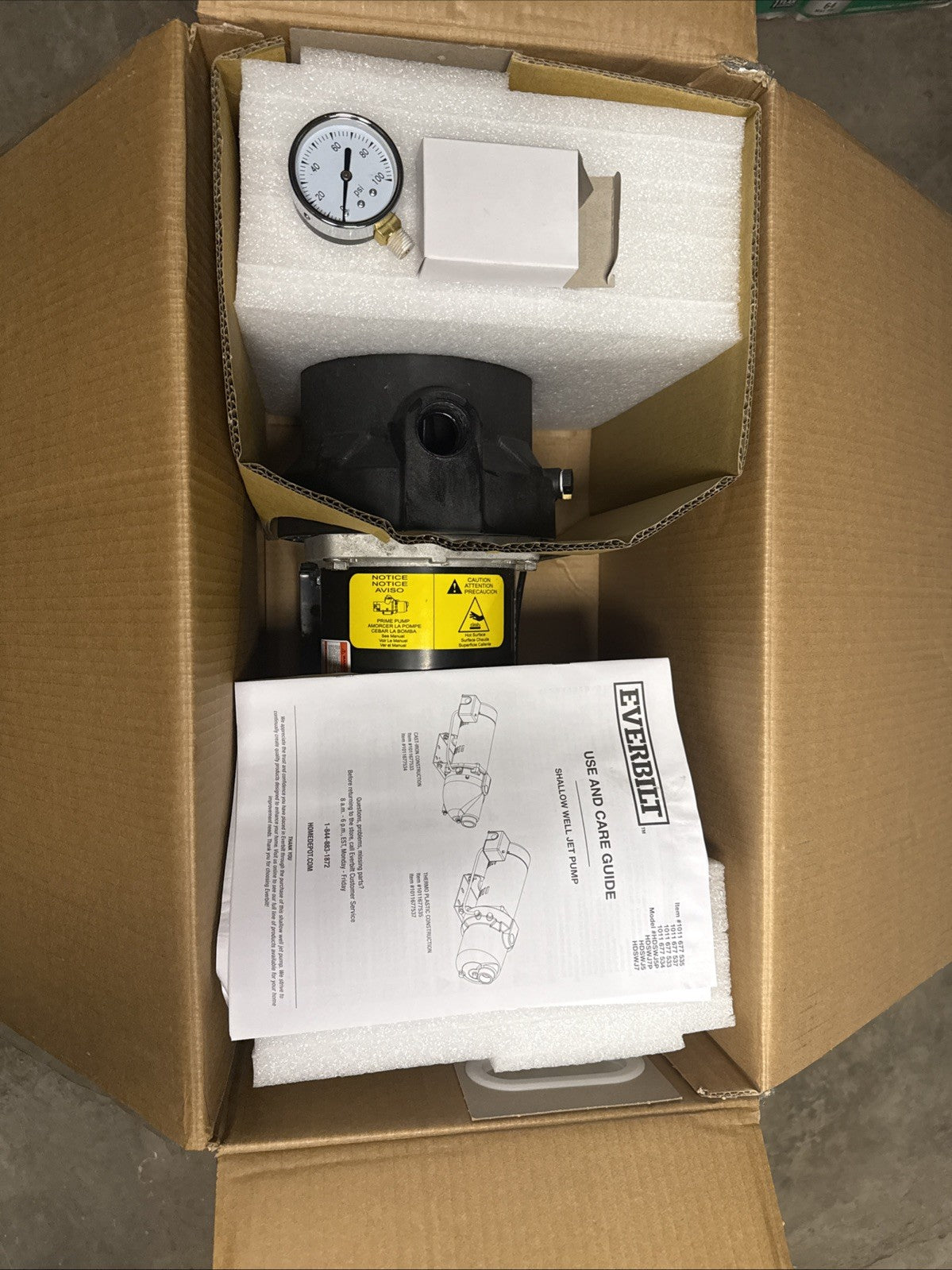 Everbilt 1/2 HP Shallow Well Jet Pump 1011677535 *Read Description**