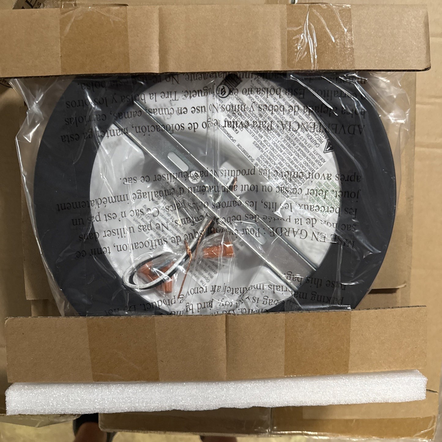 2PK Home Decorators Calloway 11 in. Matte Black Integrated LED 5CCT Flush Mount