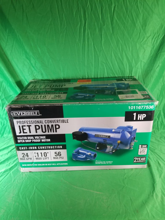 Everbilt 1 HP Professional Convertible Jet Pump NEW OPEN BOX**