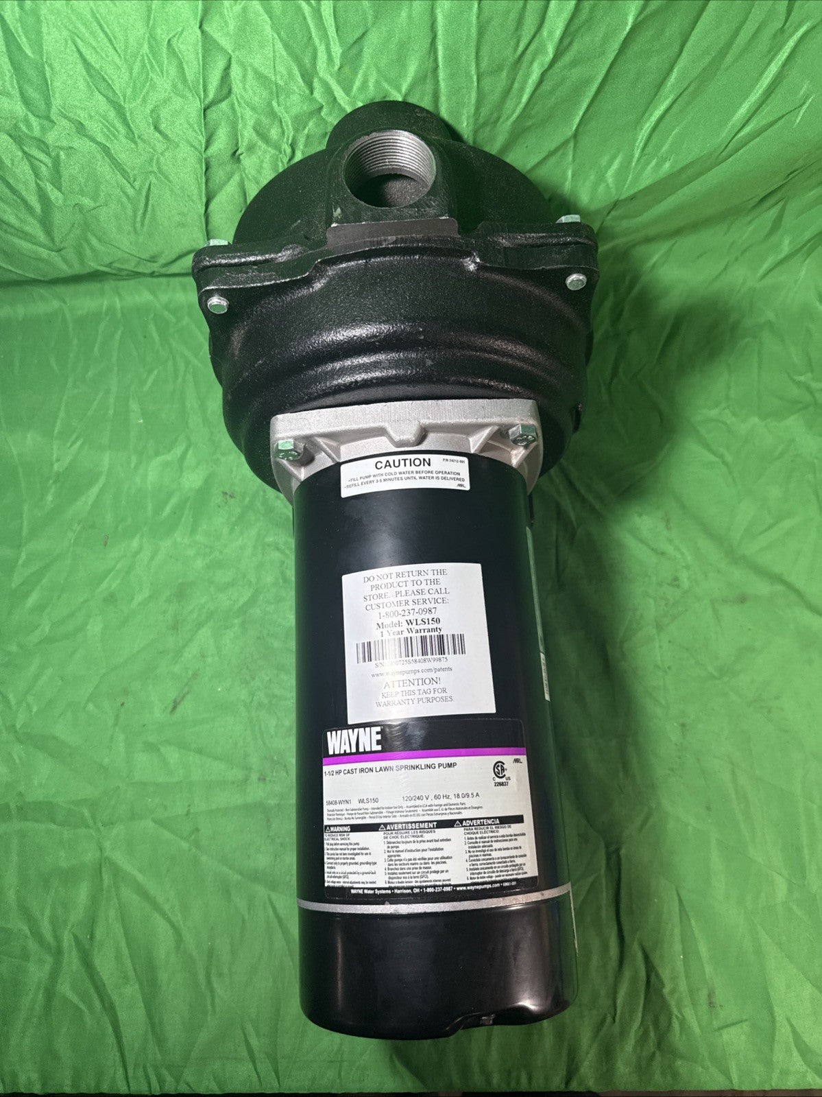 Wayne 1-1/2 HP Cast Iron Quick-Prime Lawn-Sprinkler Pump.