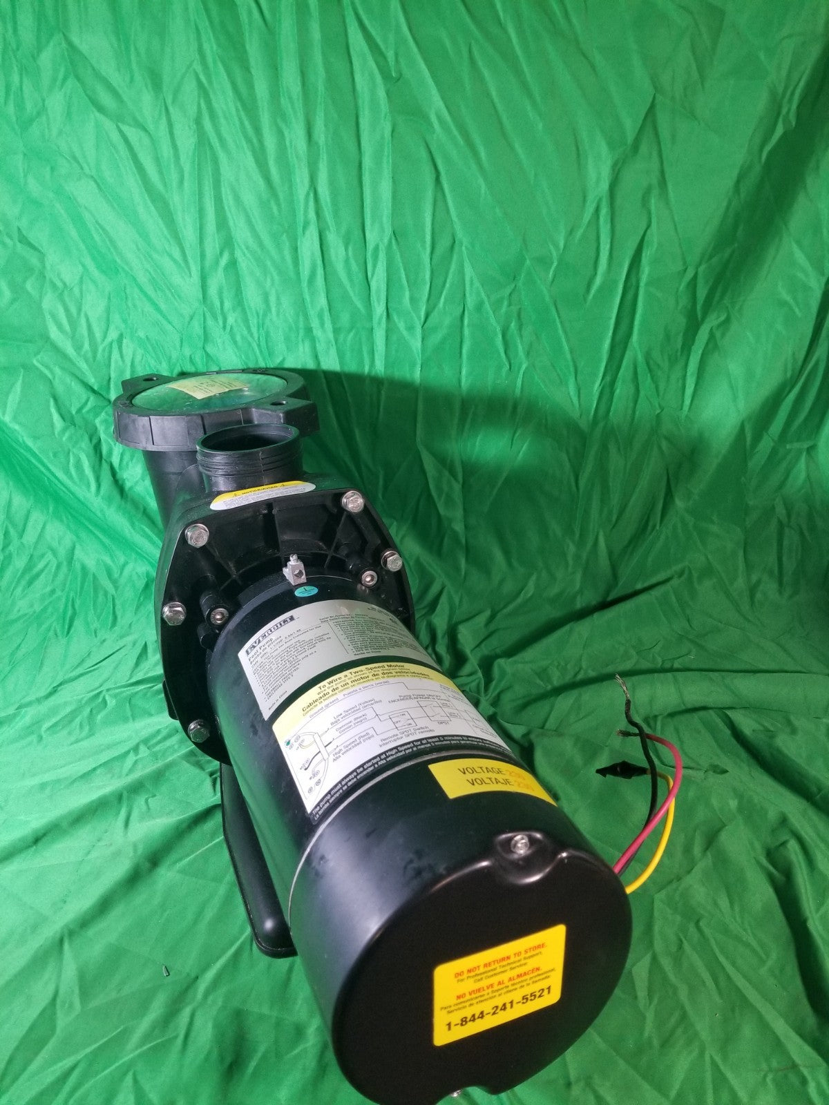 Everbilt Pool Pump Fan-Cooled Motor 1.5 HP 230V USED Does Not Have Unions