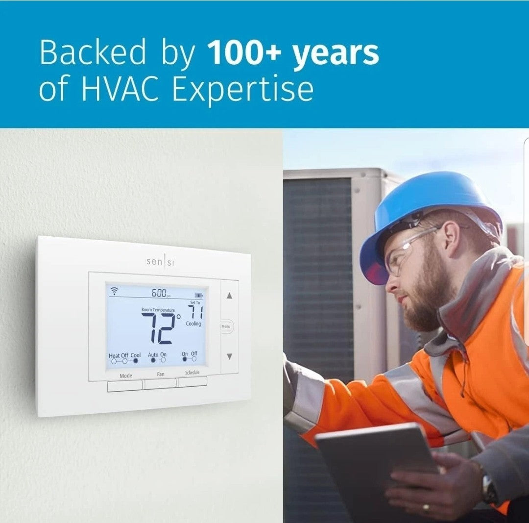 Emerson Sensi Wi-Fi Smart Thermostat 7-Day Programmable No C-Wire Needed