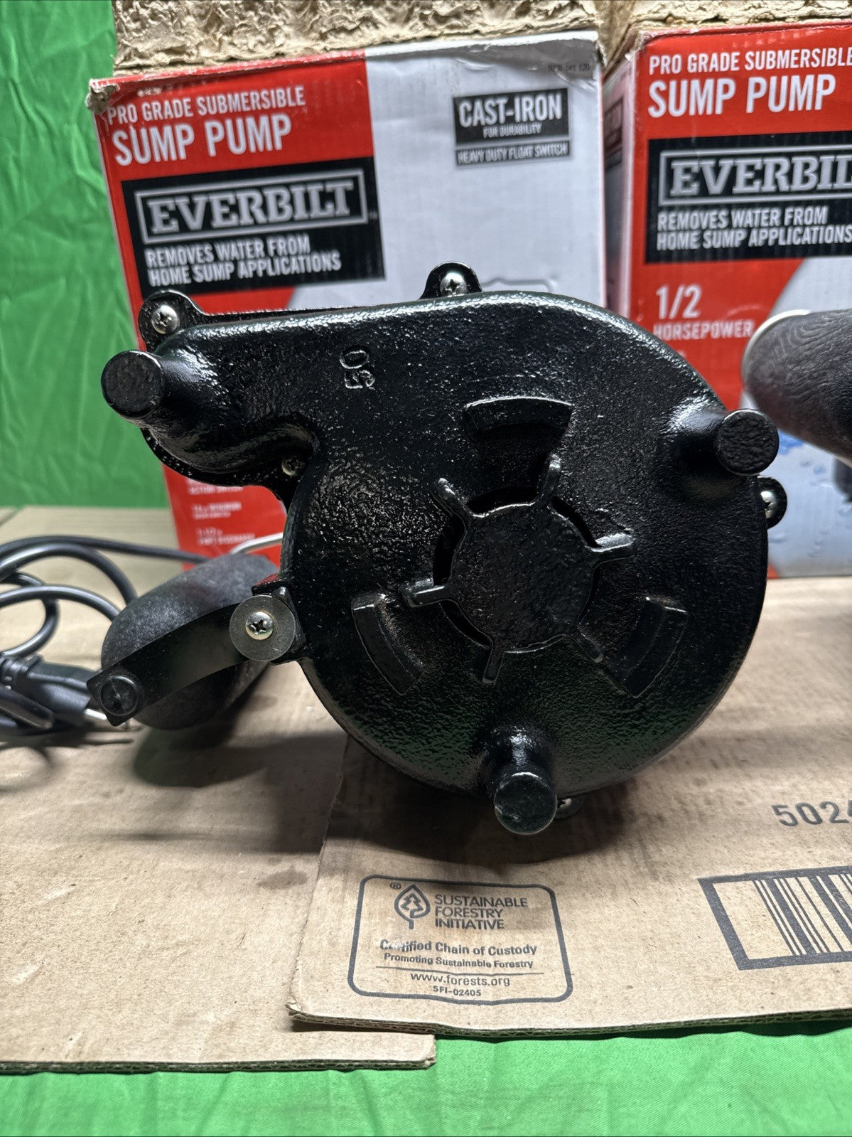 Everbilt 1/2 HP Cast Iron Sump Pump Model # HDS50 NOB