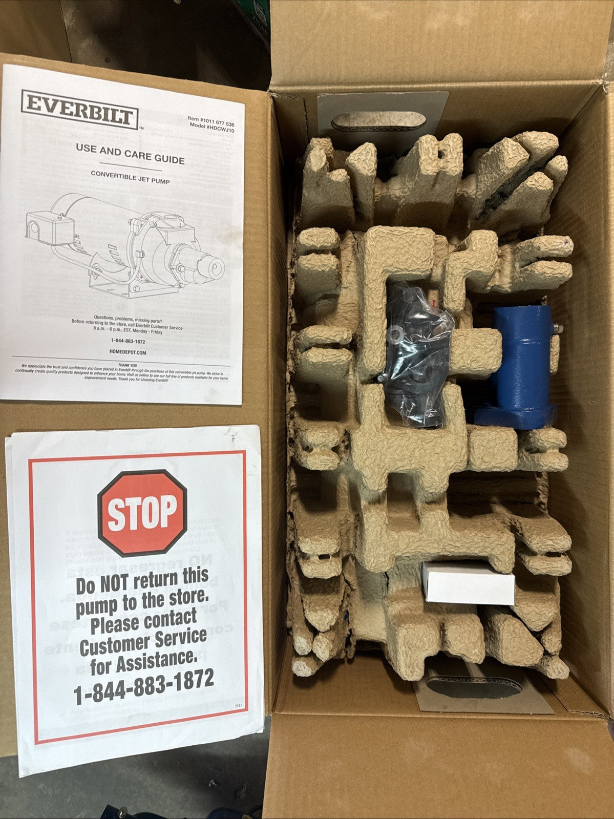 Everbilt 1 HP Professional Convertible Jet Pump NEW OPEN BOX