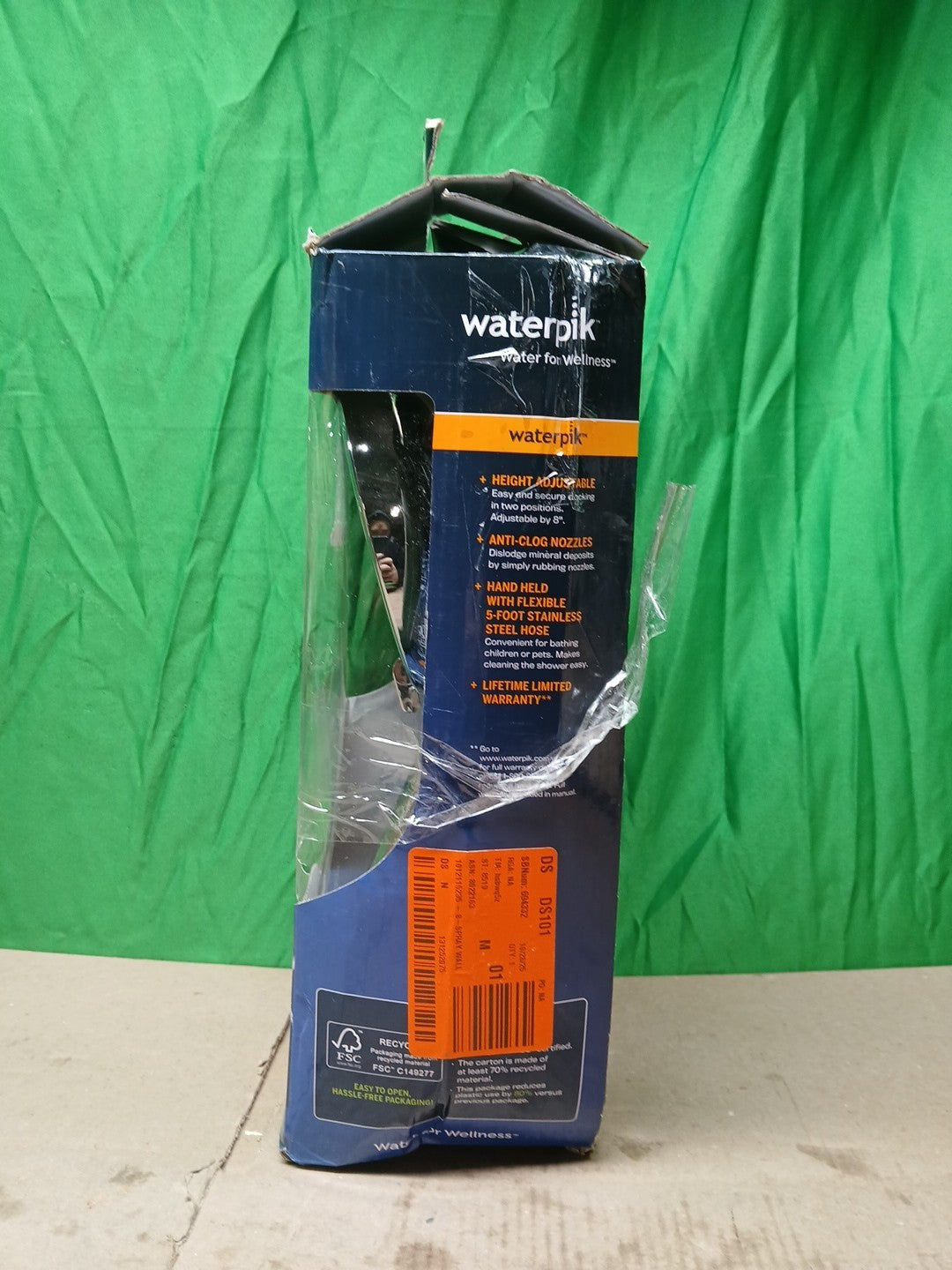 Waterpik 8-Spray Wall Mount Magnet Multi Height Handheld Shower Head 1.8 GPM..