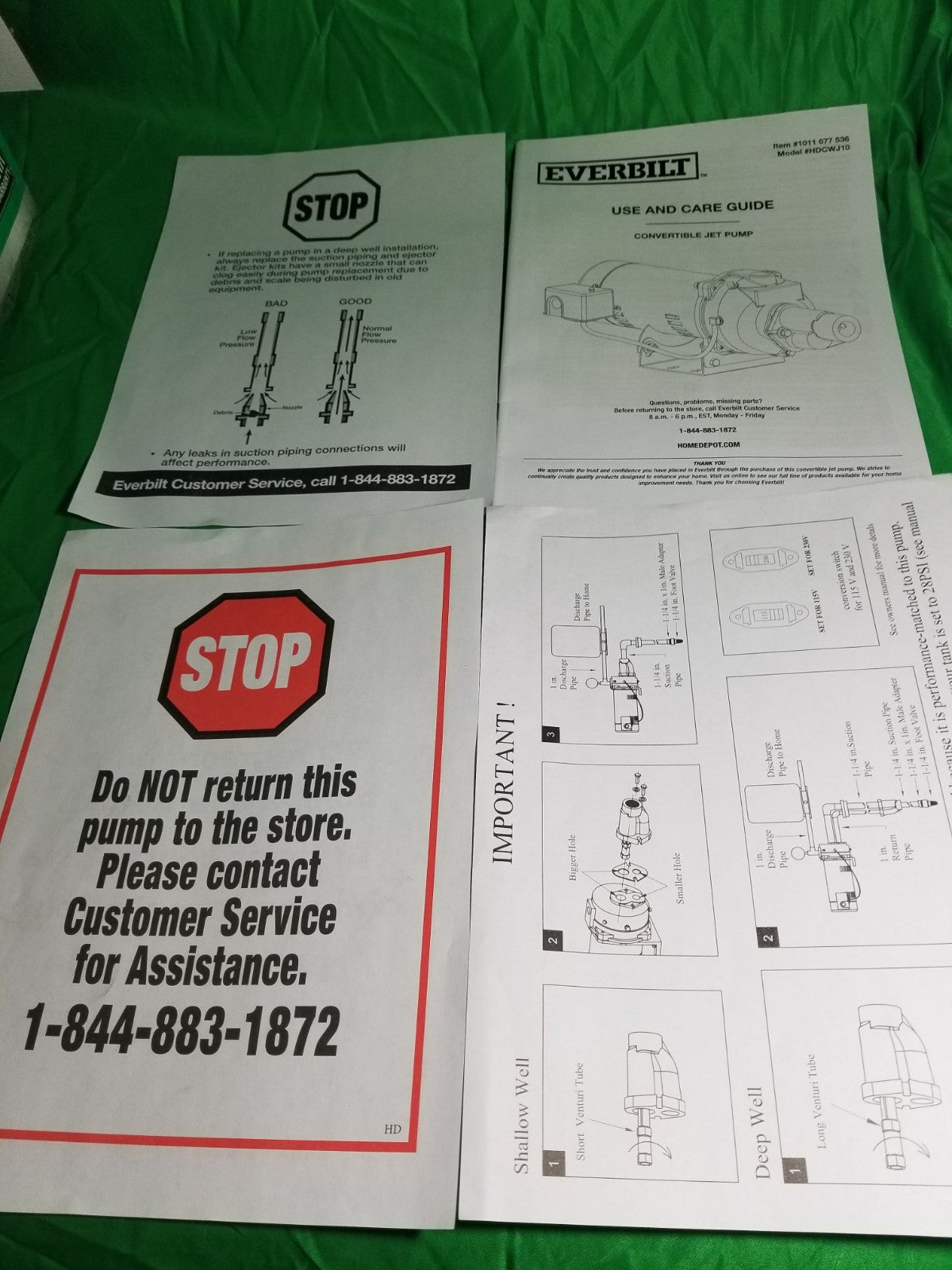 Everbilt 1 HP Professional Convertible Jet Pump NEW OPEN BOX