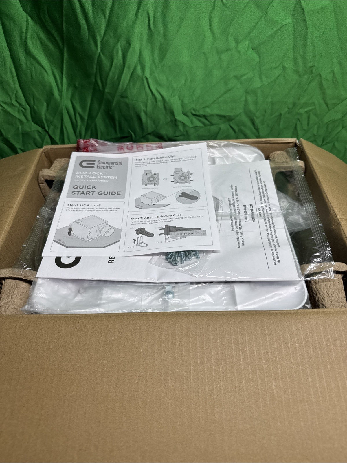 Commercial Electric 110 CFM 1.5 Sone Bathroom Exhaust Fan with Humidity Sensing*