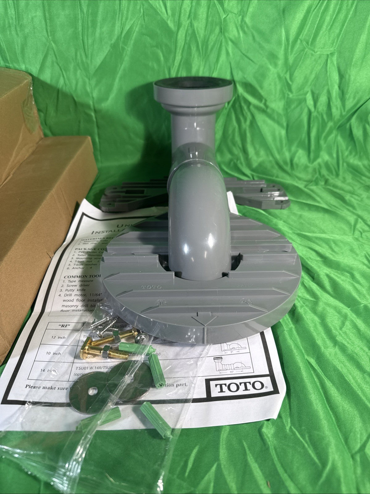 Toto TSU03W-12R  12 Inch Unifit Rough In Installation Kit PLASTIC GREY New!